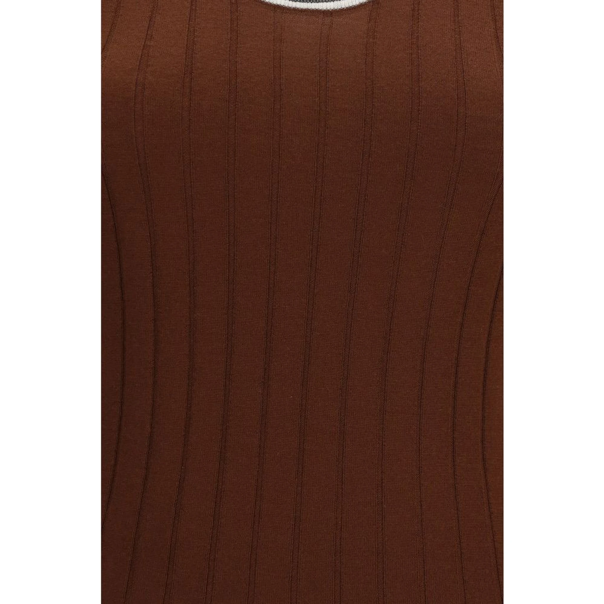 Bordeaux Wool Oves Aries Sleeveles T-Shirt