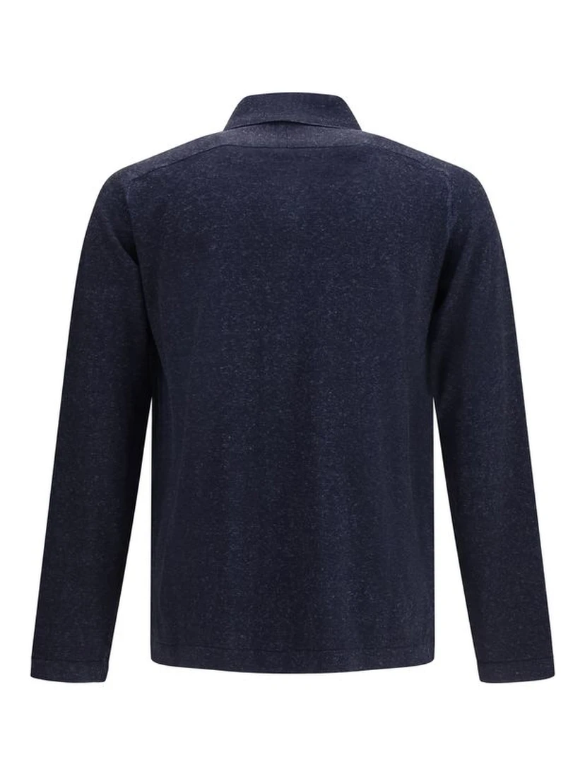Blue Silk Cardigan