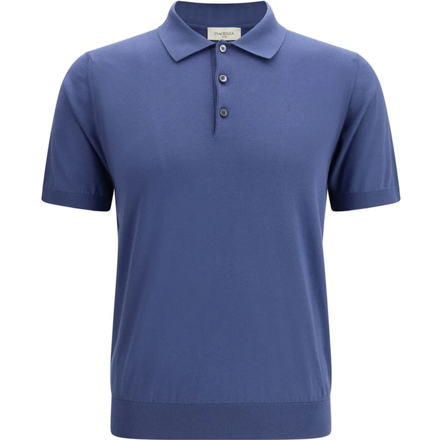 Blue Cotton Polo Shirt