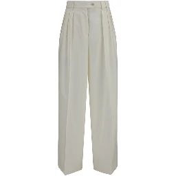 White Wool Oves Aries Casual Pants