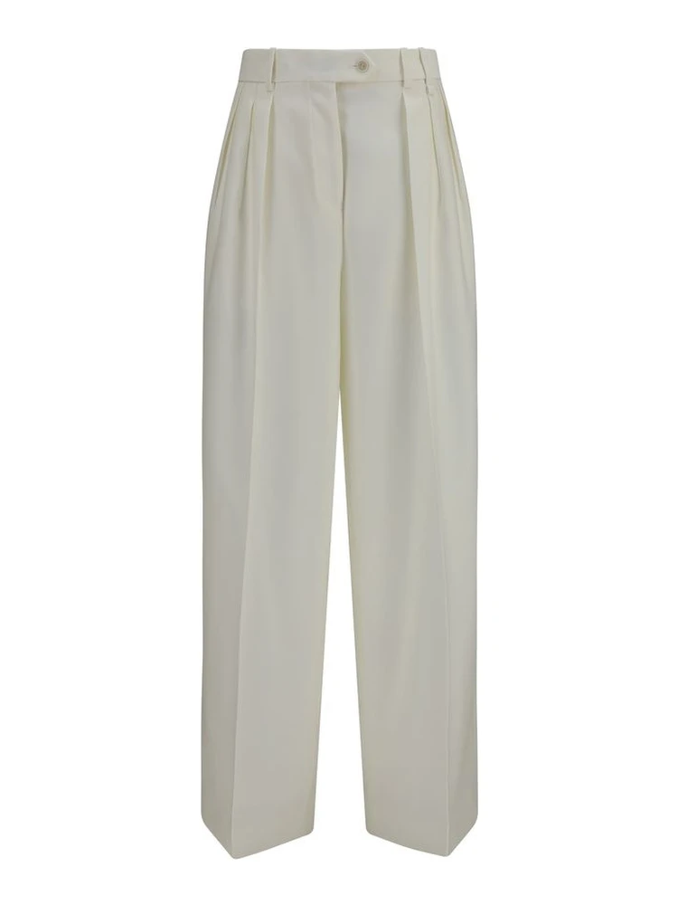 White Wool Oves Aries Casual Pants