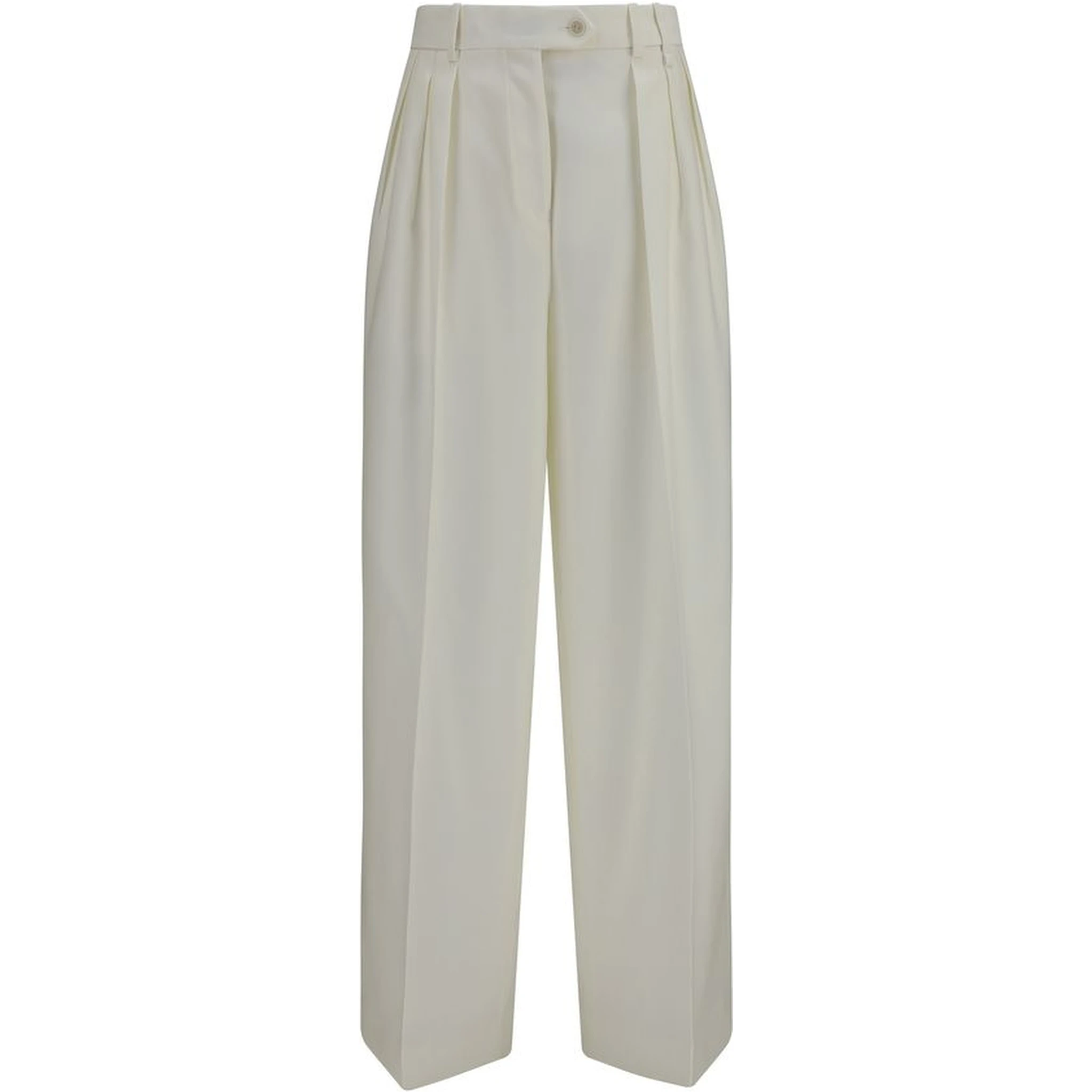 White Wool Oves Aries Casual Pants