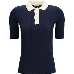 Blue Wool Oves Aries Polo Shirt