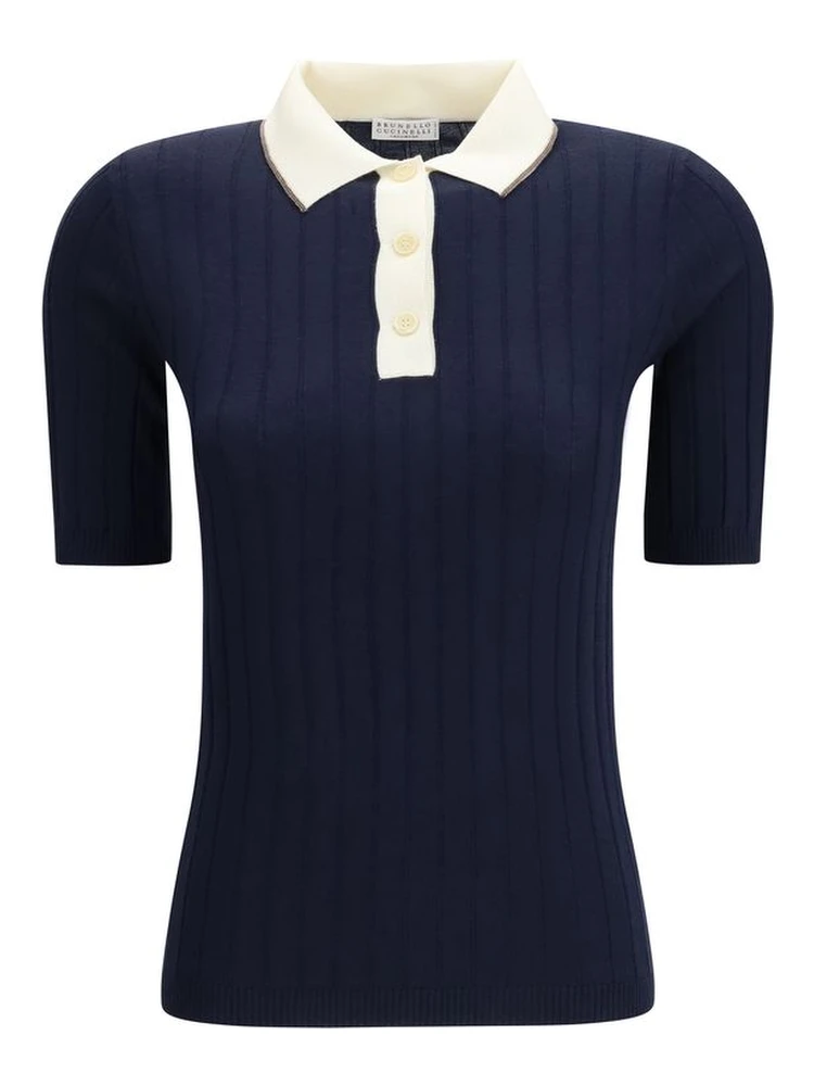 Blue Wool Oves Aries Polo Shirt