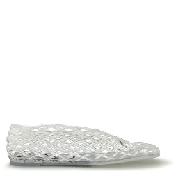 White Rubber Ballet Flats