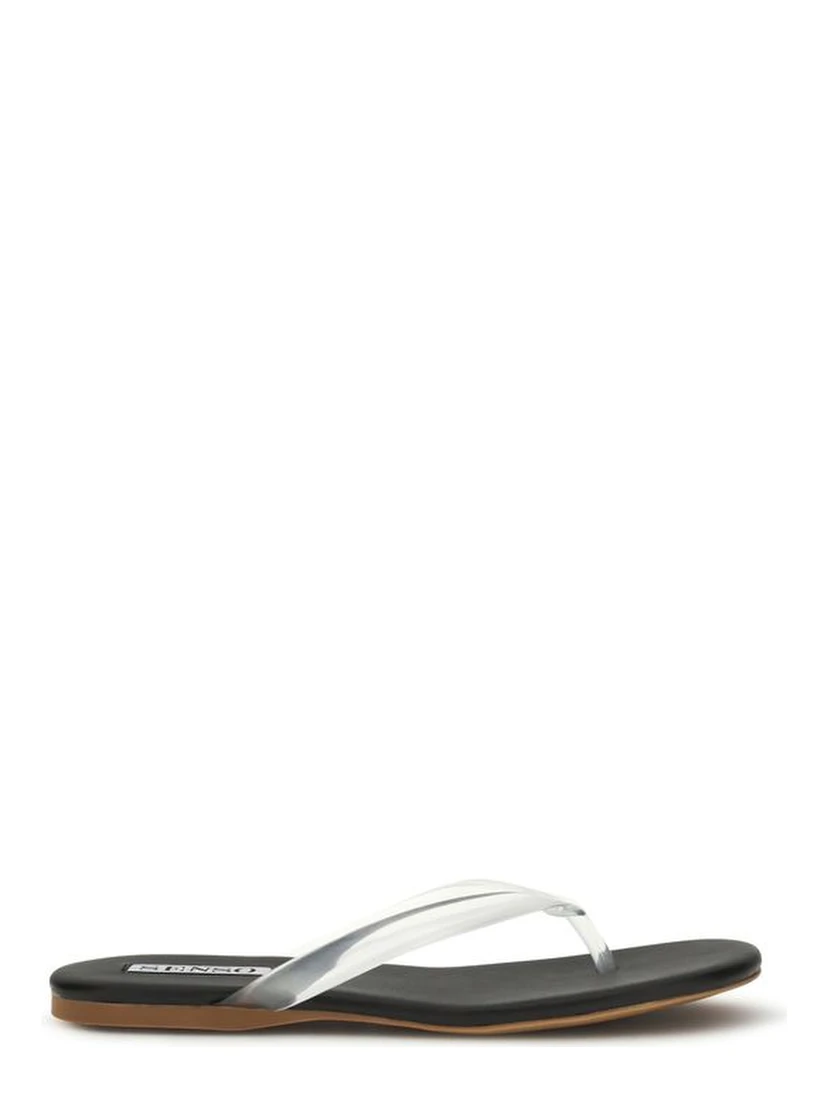 Black Rubber Flip-Flop Sandals