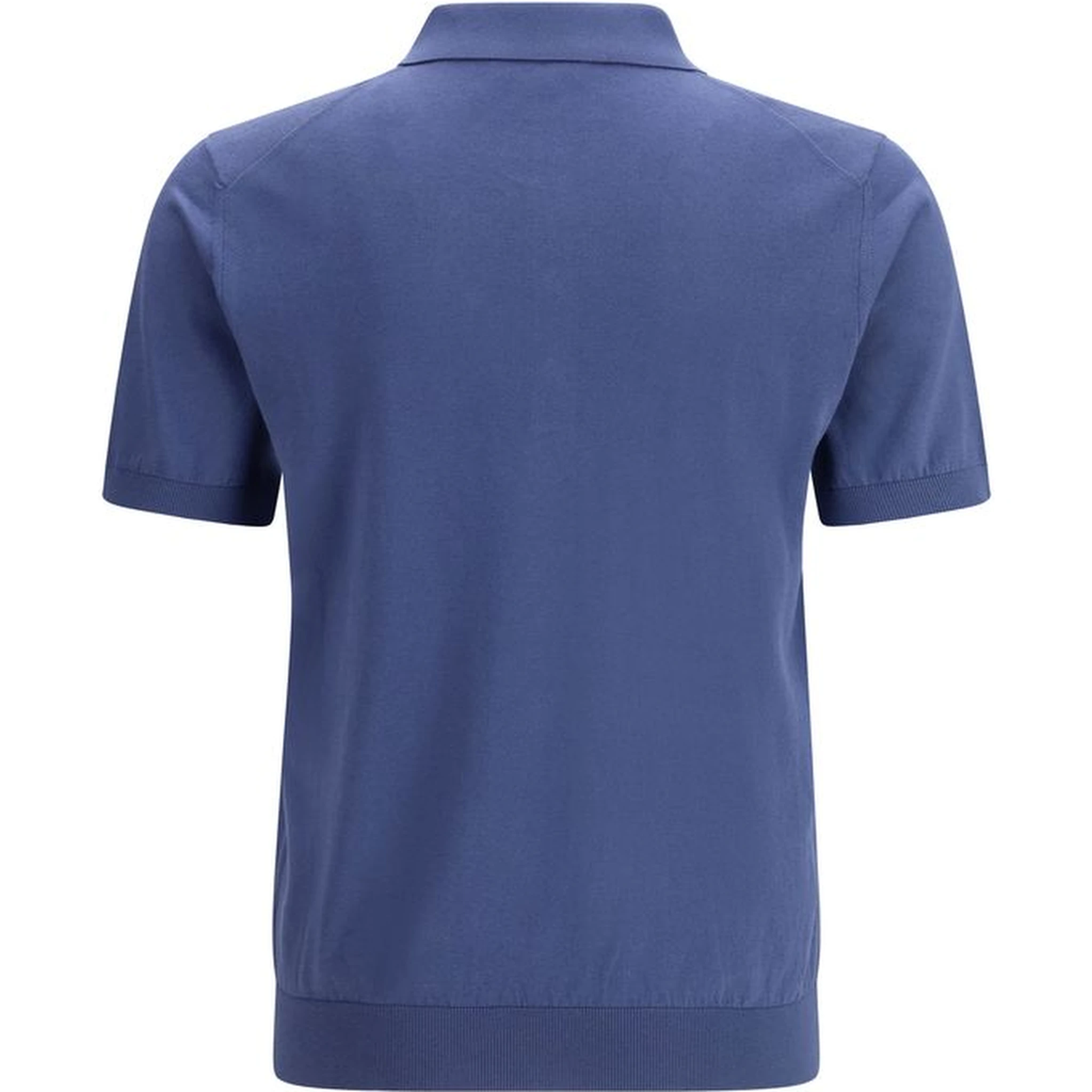 Blue Cotton Polo Shirt