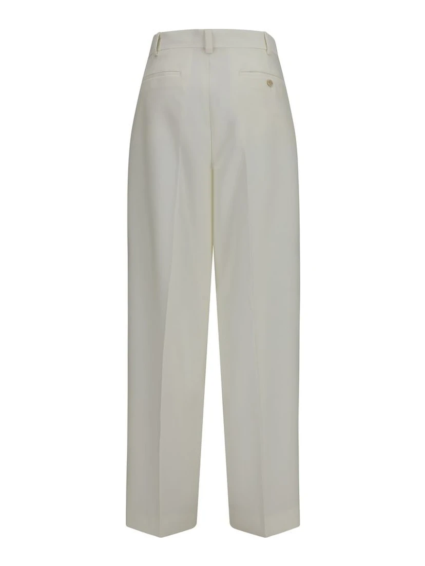 White Wool Oves Aries Casual Pants