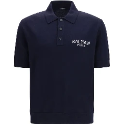 Blue Wool Oves Aries Polo Shirt