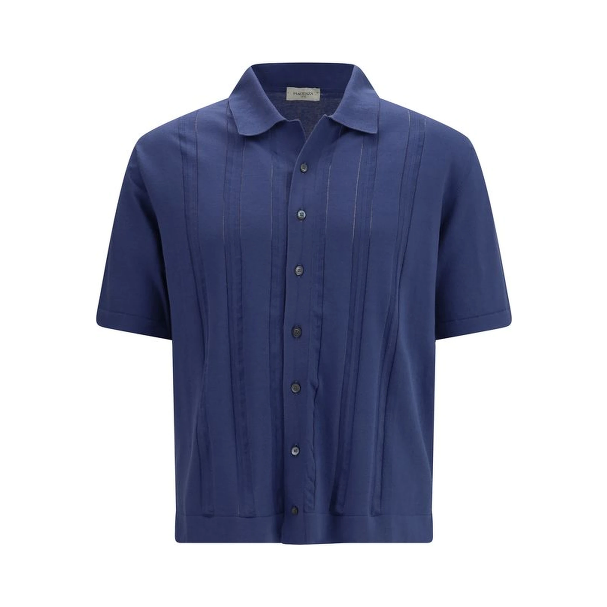 Blue Cotton Polo Shirt