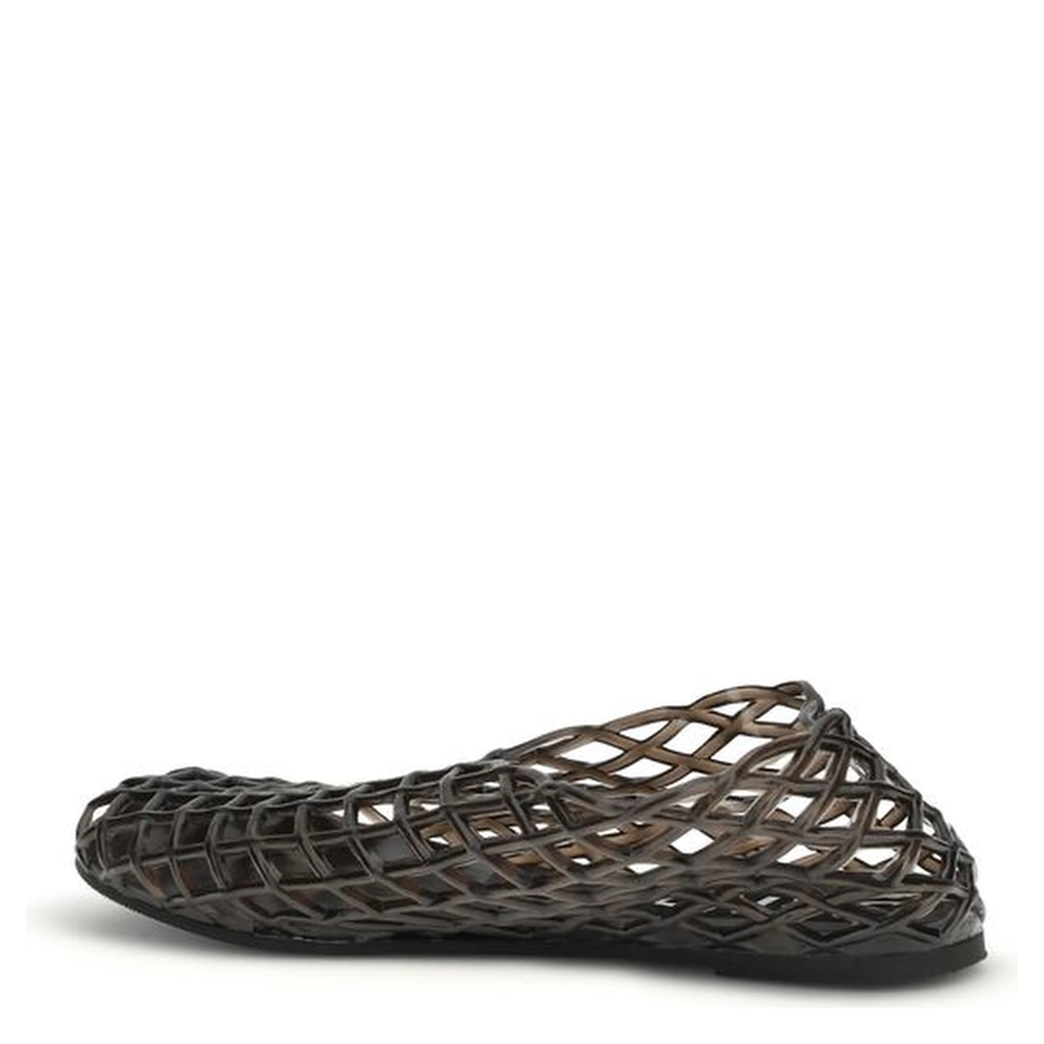 Black Rubber Ballet Flats