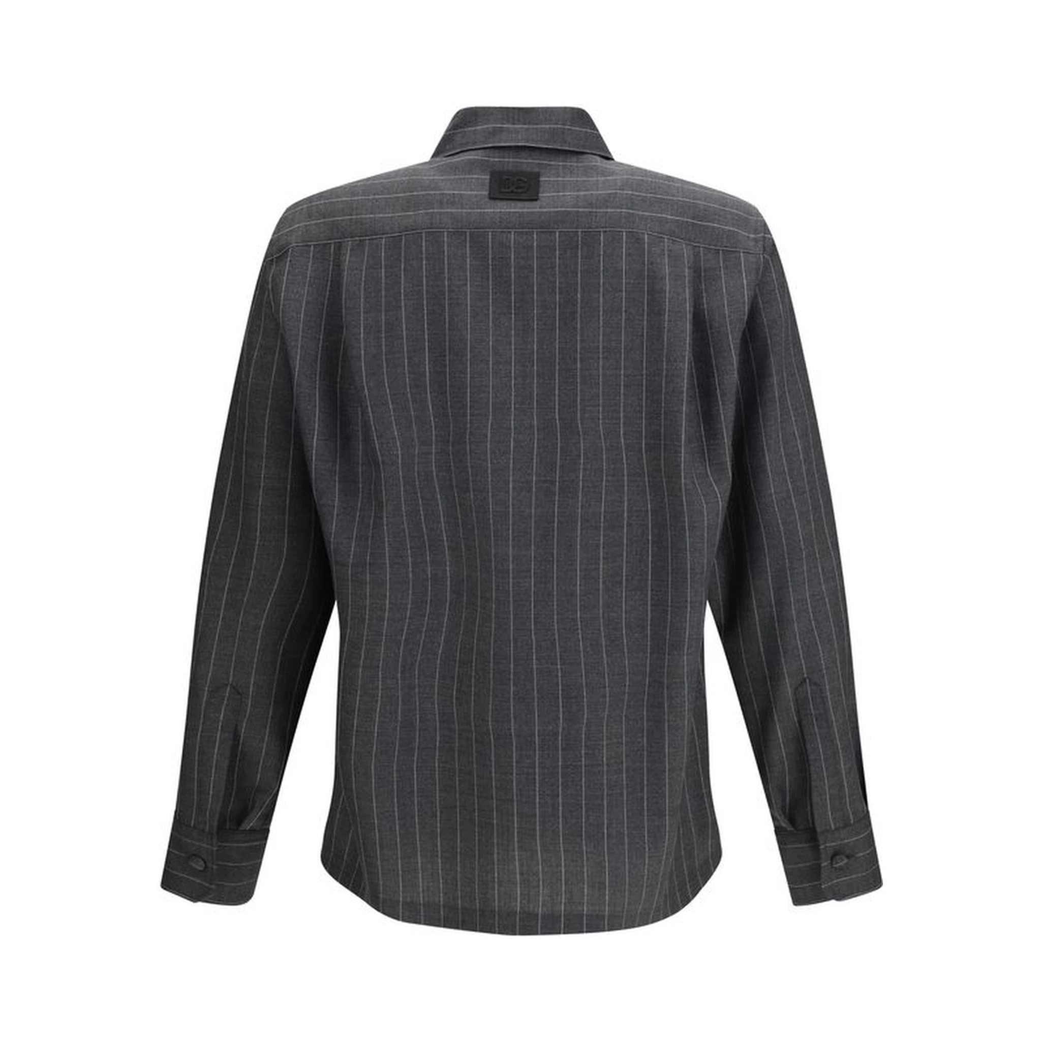 Gray Wool Oves Aries Dress Shirt