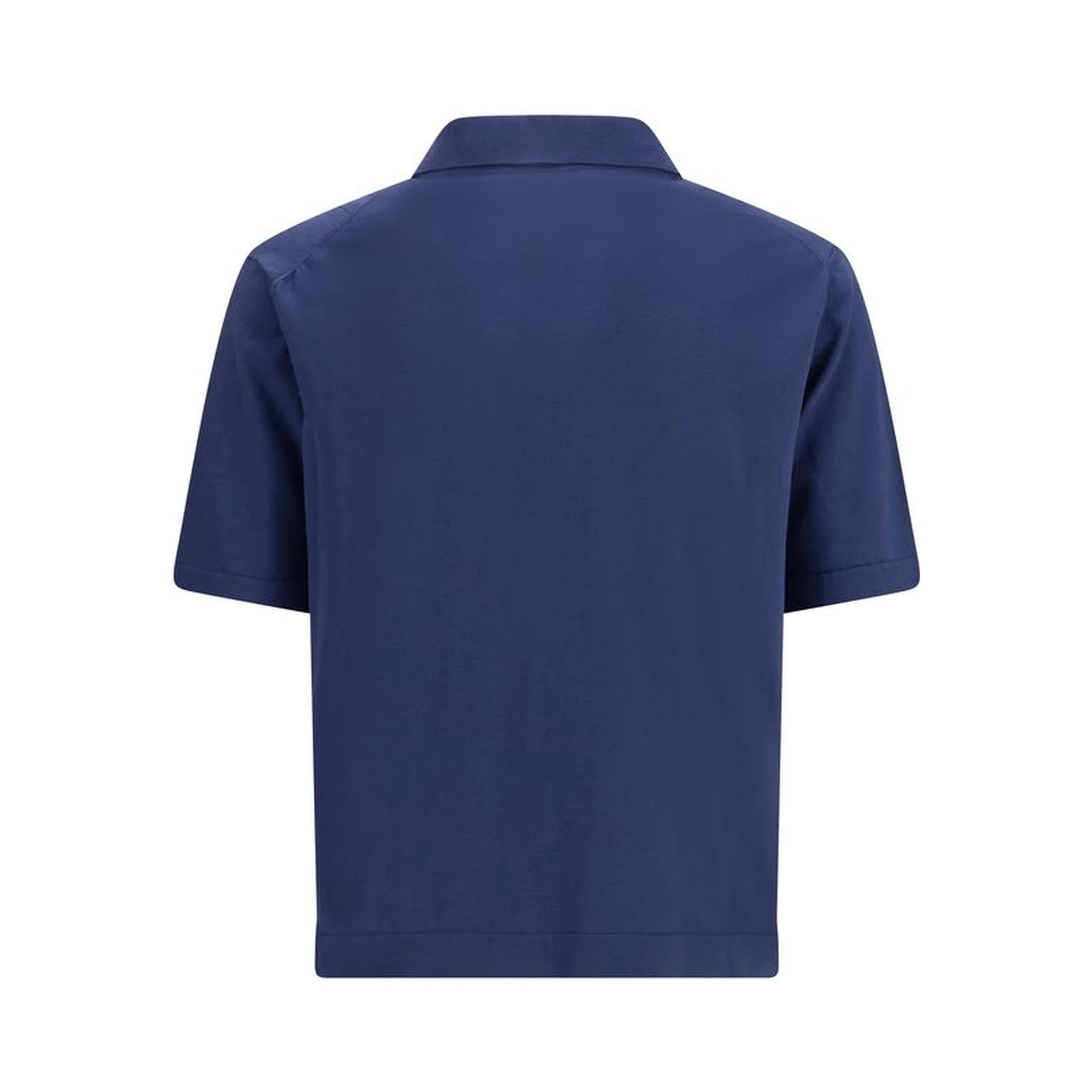 Blue Cotton Polo Shirt