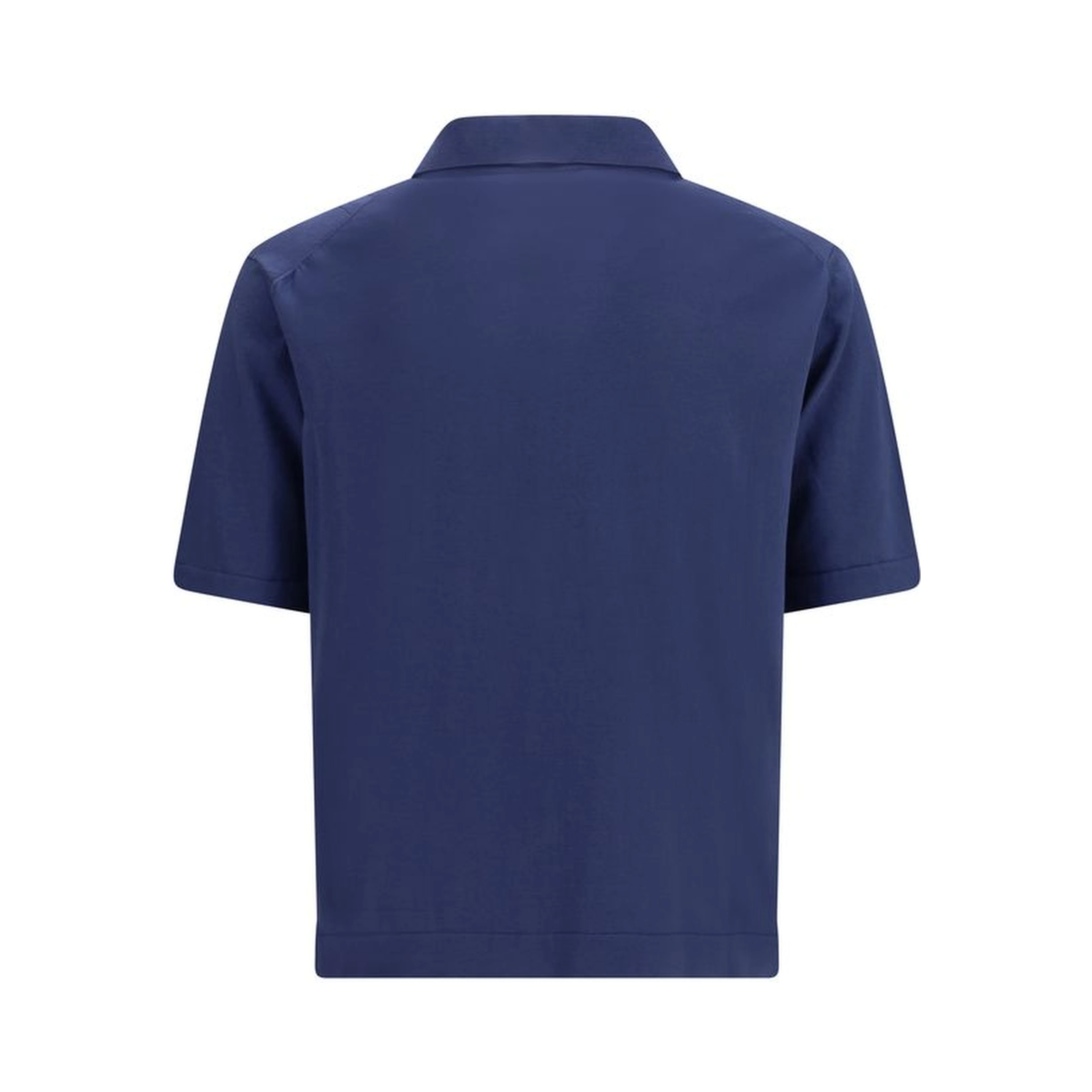 Blue Cotton Polo Shirt