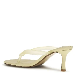 Beige Rubber Stiletto Heel Sandals