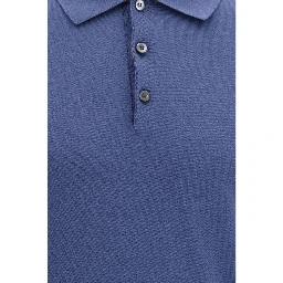 Blue Cotton Polo Shirt