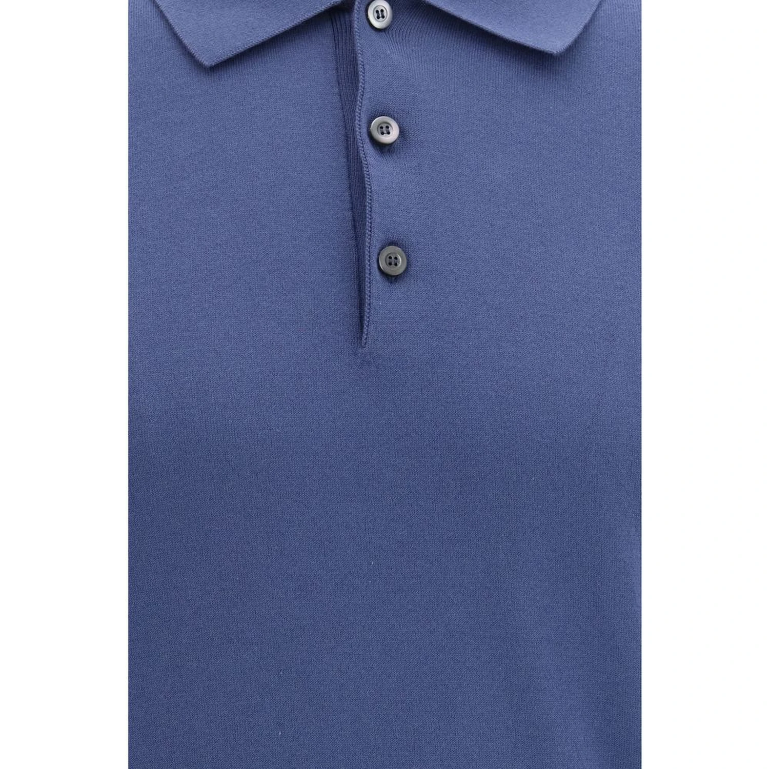 Blue Cotton Polo Shirt