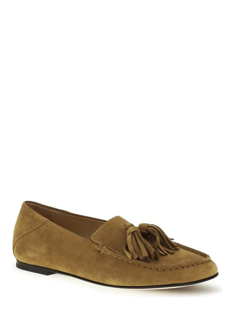 Beige Calf Leather Bos Taurus Slip-On Loafers alternative