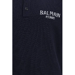 Blue Wool Oves Aries Polo Shirt