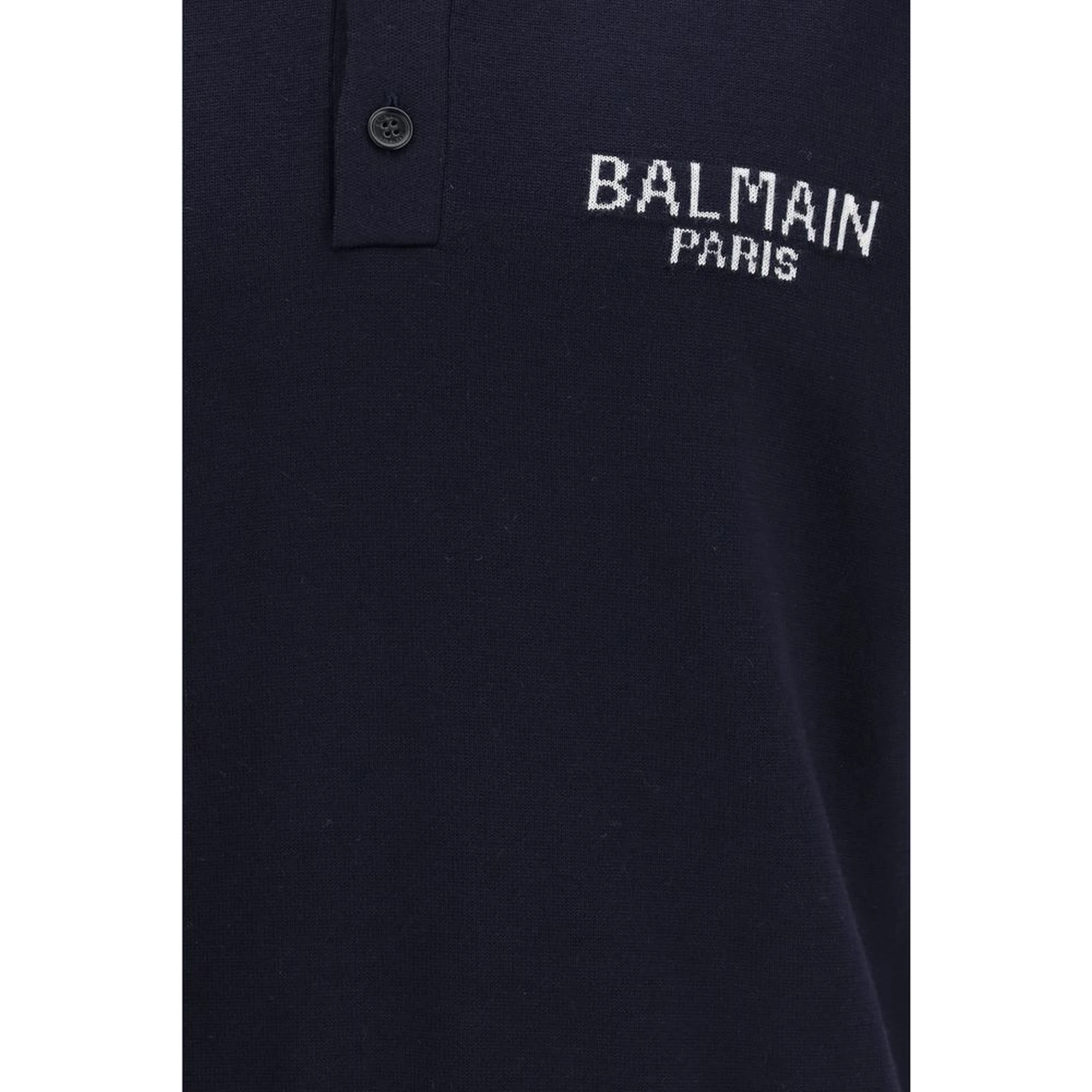 Blue Wool Oves Aries Polo Shirt