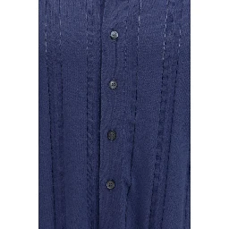 Blue Cotton Polo Shirt