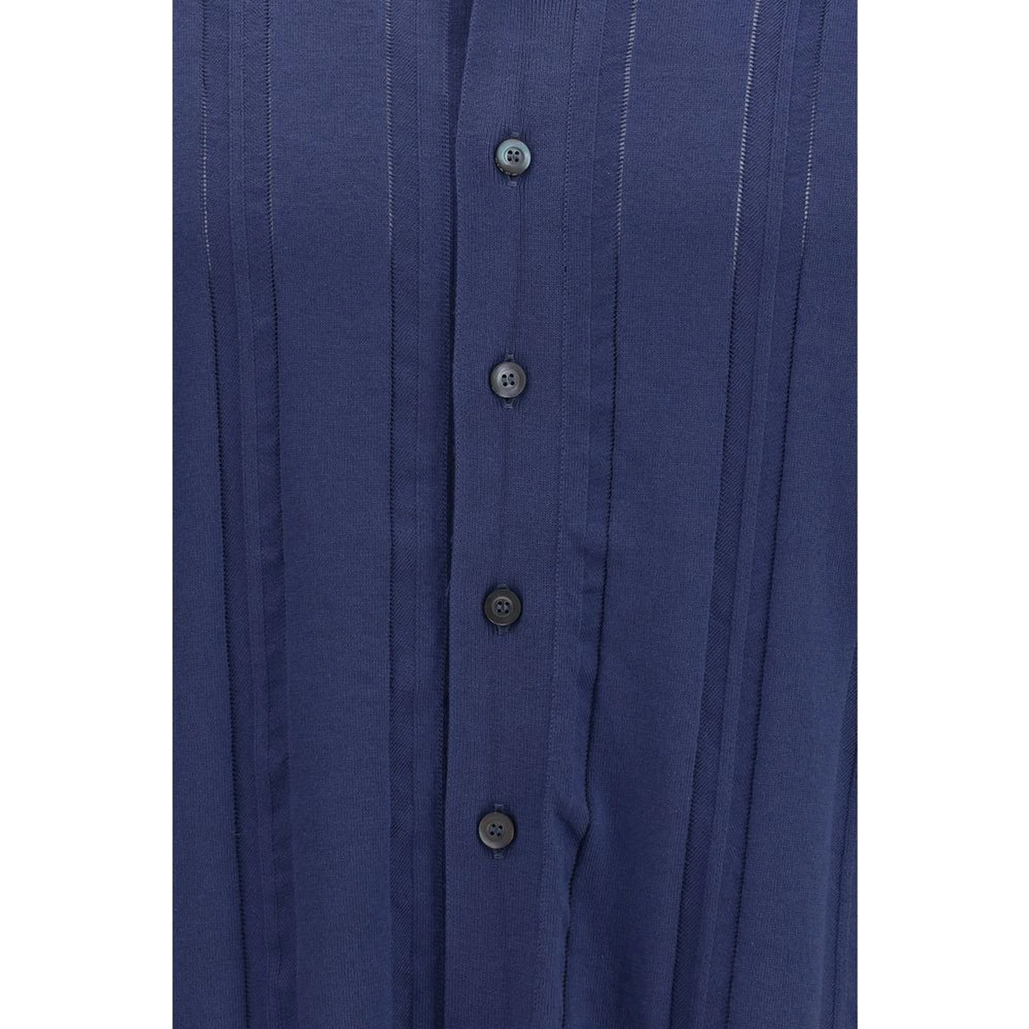 Blue Cotton Polo Shirt
