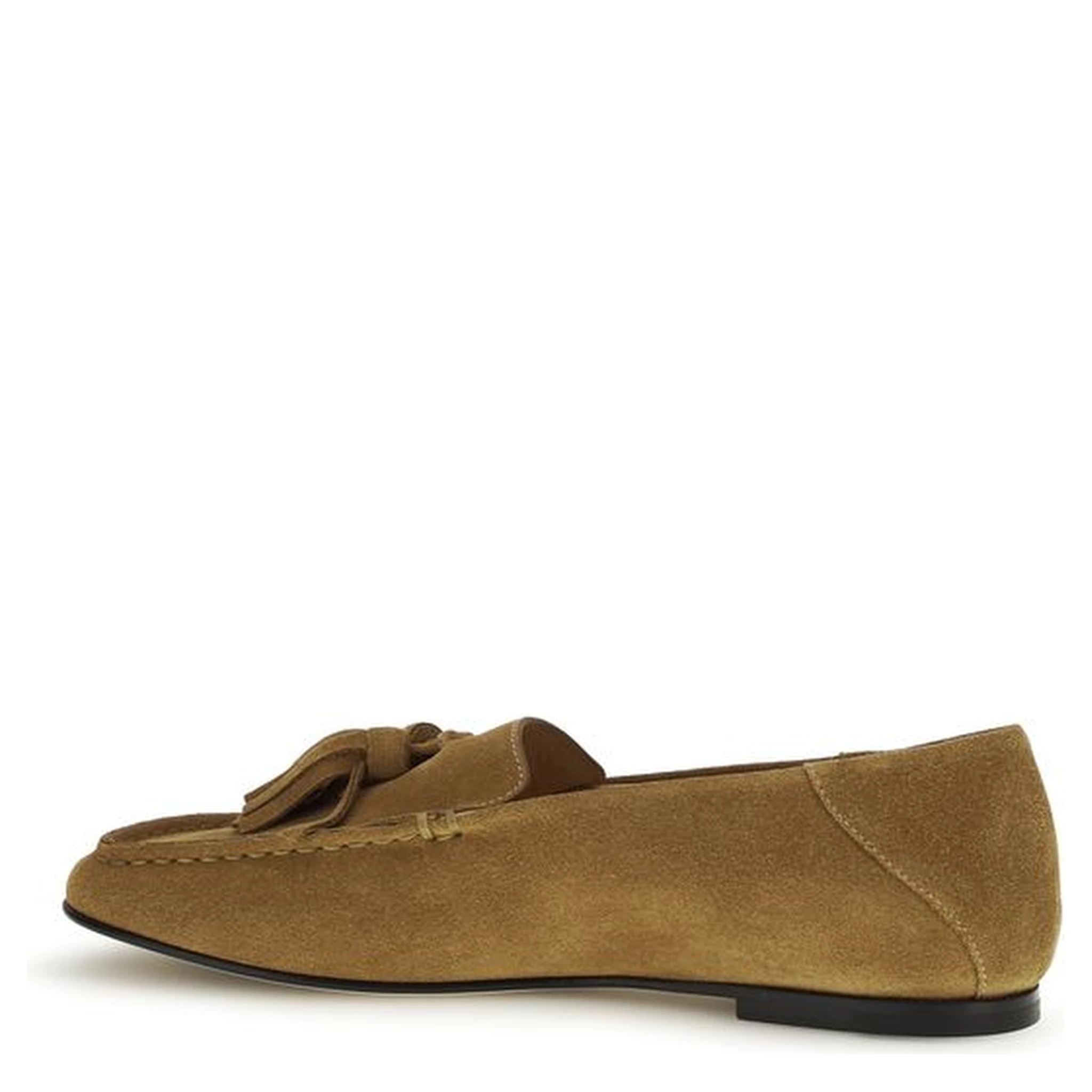 Beige Calf Leather Bos Taurus Slip-On Loafers