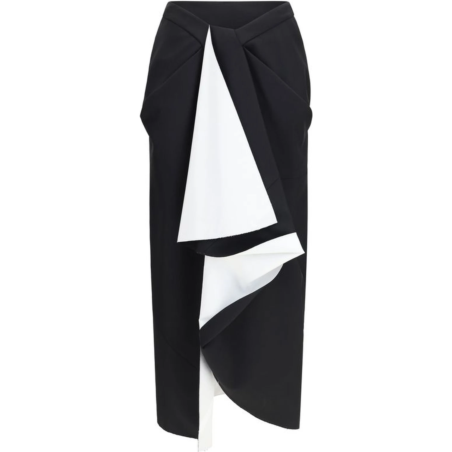 Black Wool Oves Aries Midi Skirt