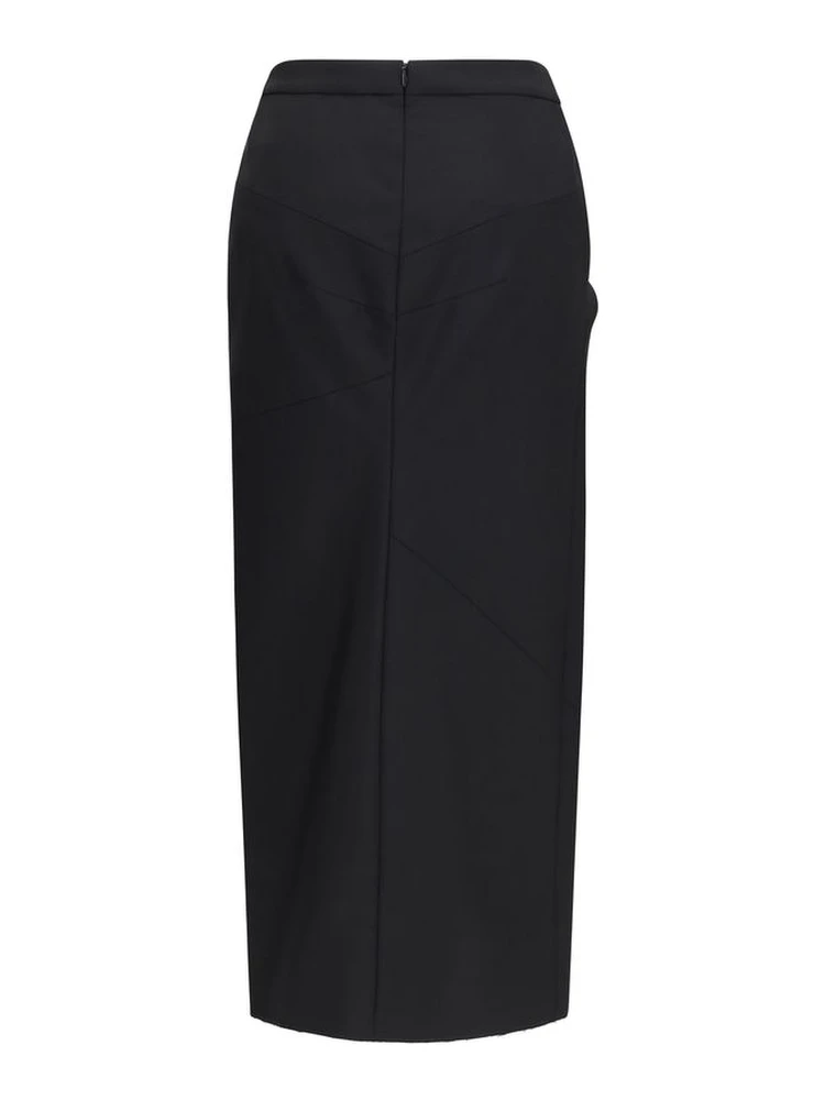Black Wool Oves Aries Midi Skirt alternative