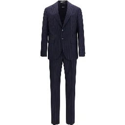 Blue Wool Oves Aries Two-Piece Suit