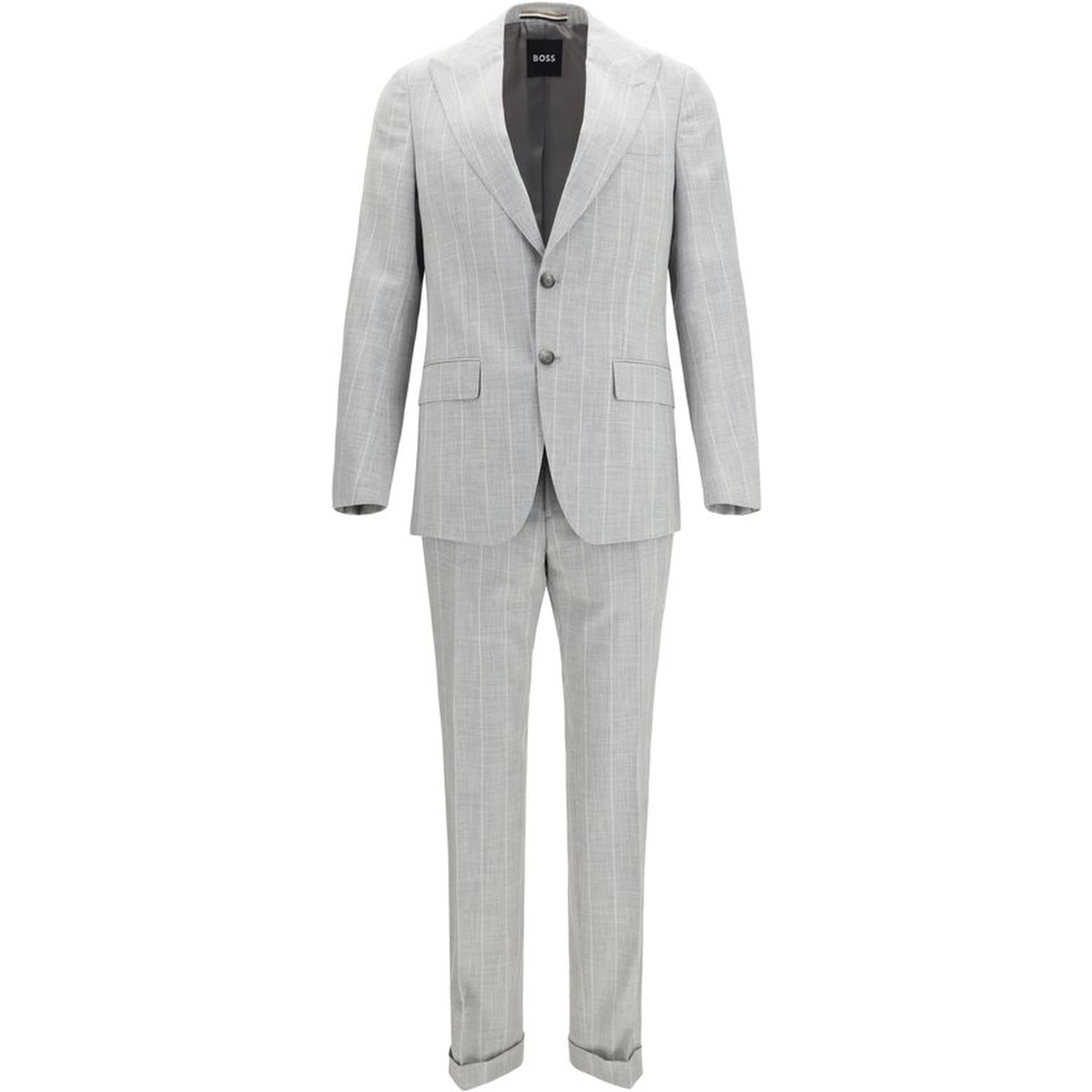 Gray Cotton Two-Piece Suit