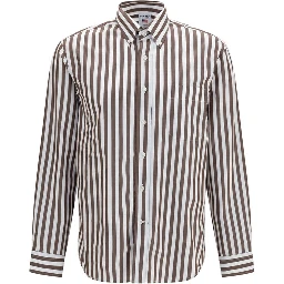 Brown Cotton Pattern Shirt