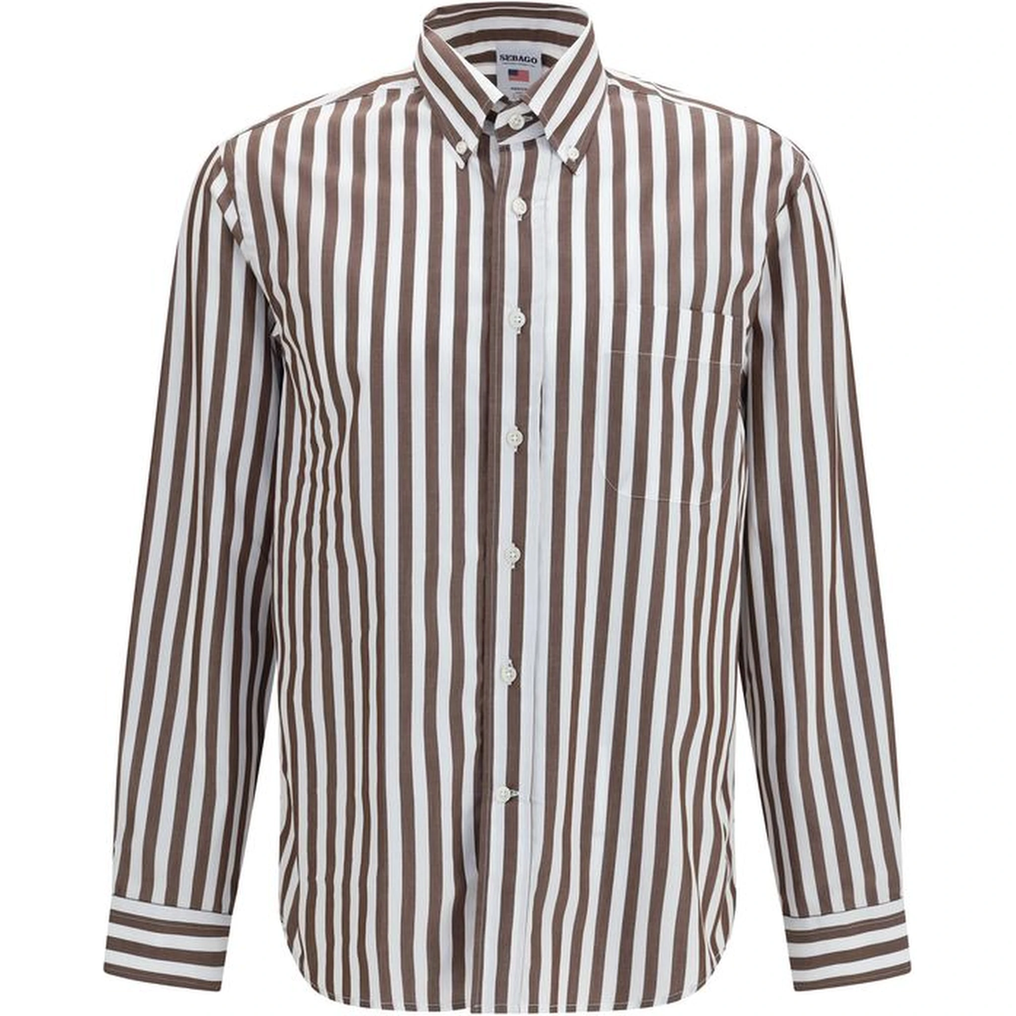 Brown Cotton Pattern Shirt