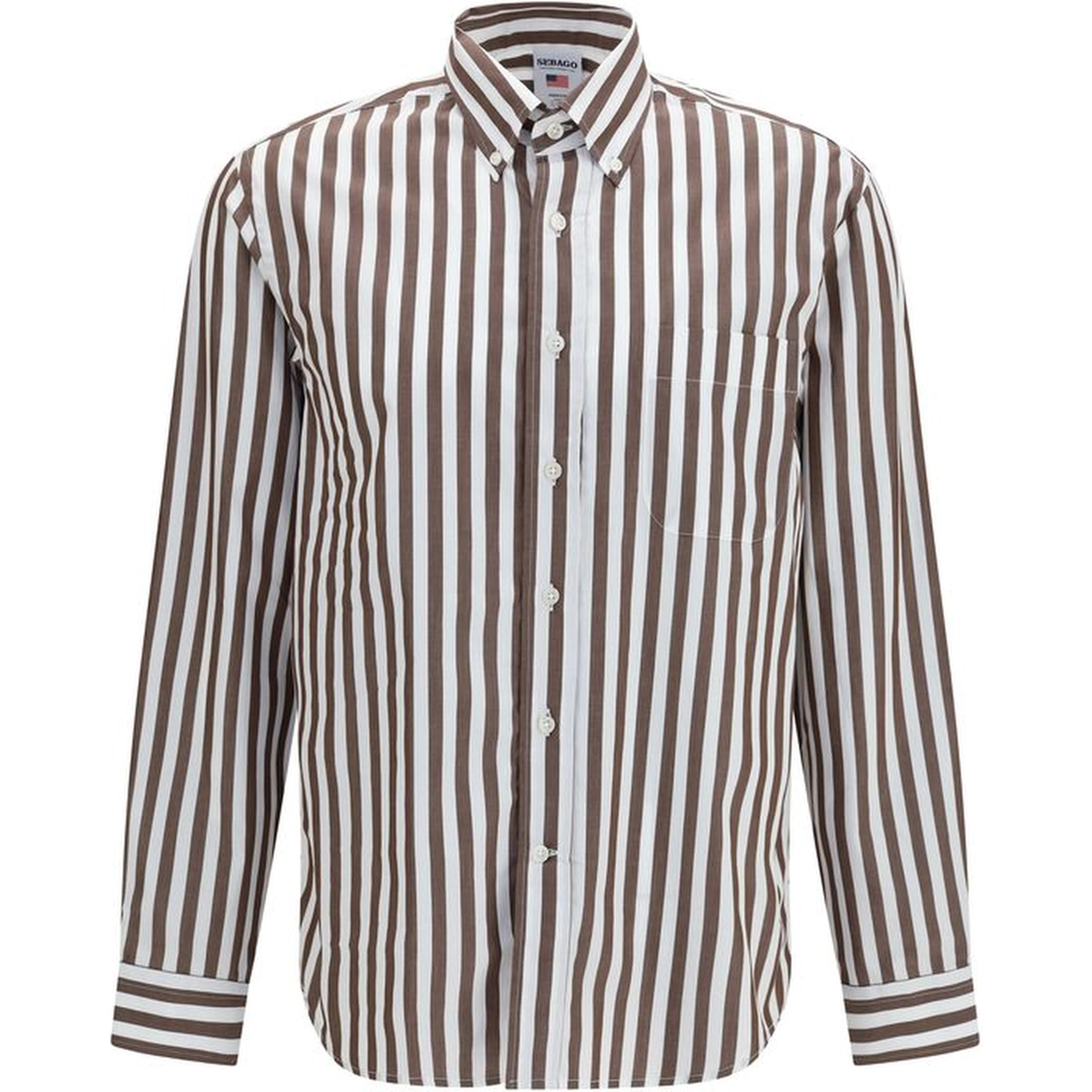 Brown Cotton Pattern Shirt