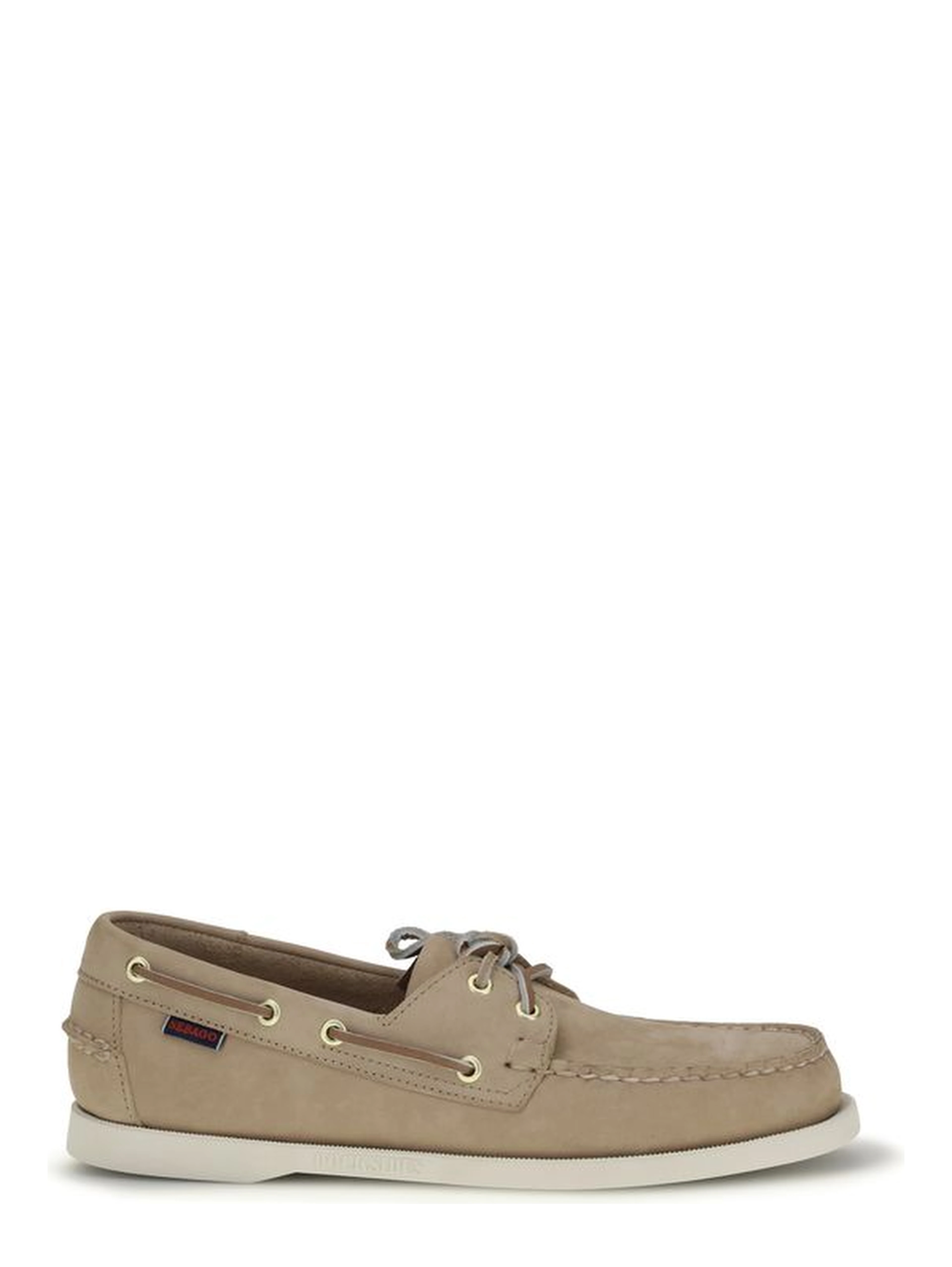 Beige Calf Leather Bos Taurus Slip-On Loafers