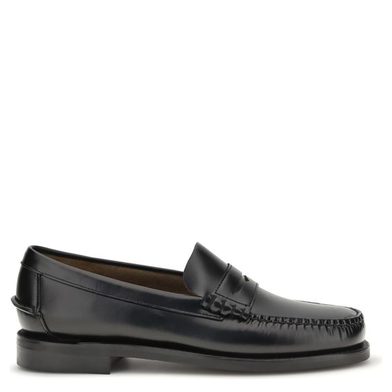 Black Calf Leather Bos Taurus Slip-On Loafers