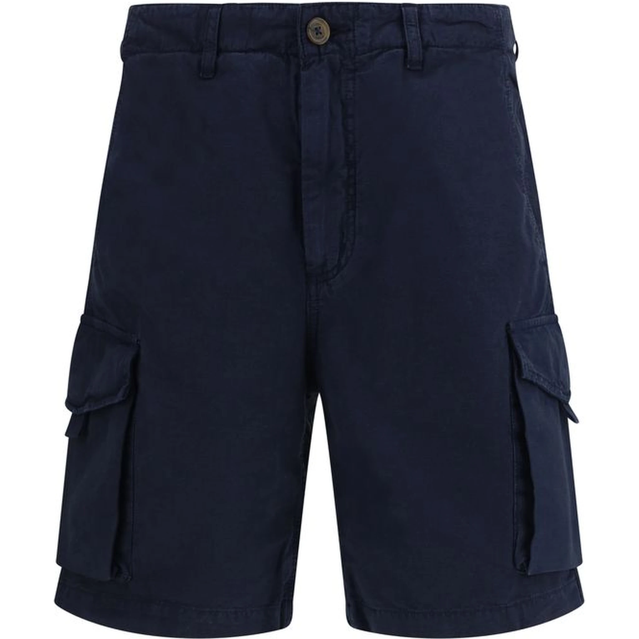 Blue Cotton Bermuda Shorts