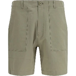 Bicolor Cotton Bermuda Shorts