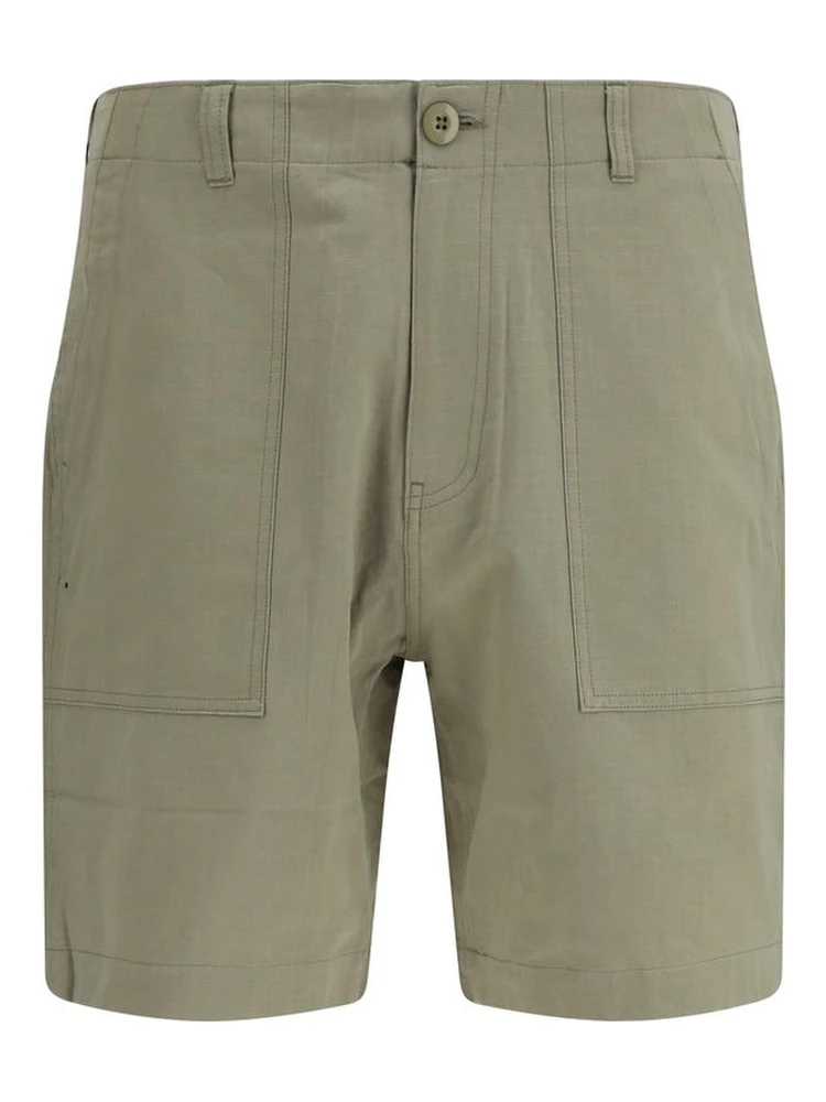 Bicolor Cotton Bermuda Shorts