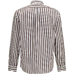 Brown Cotton Pattern Shirt