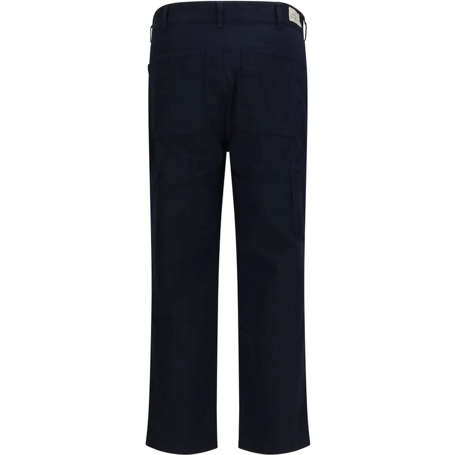 Blue Cotton Casual Pants