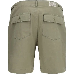 Bicolor Cotton Bermuda Shorts