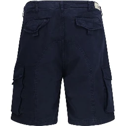 Blue Cotton Bermuda Shorts