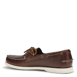 Brown Calf Leather Bos Taurus Slip-On Loafers