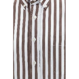 Brown Cotton Pattern Shirt