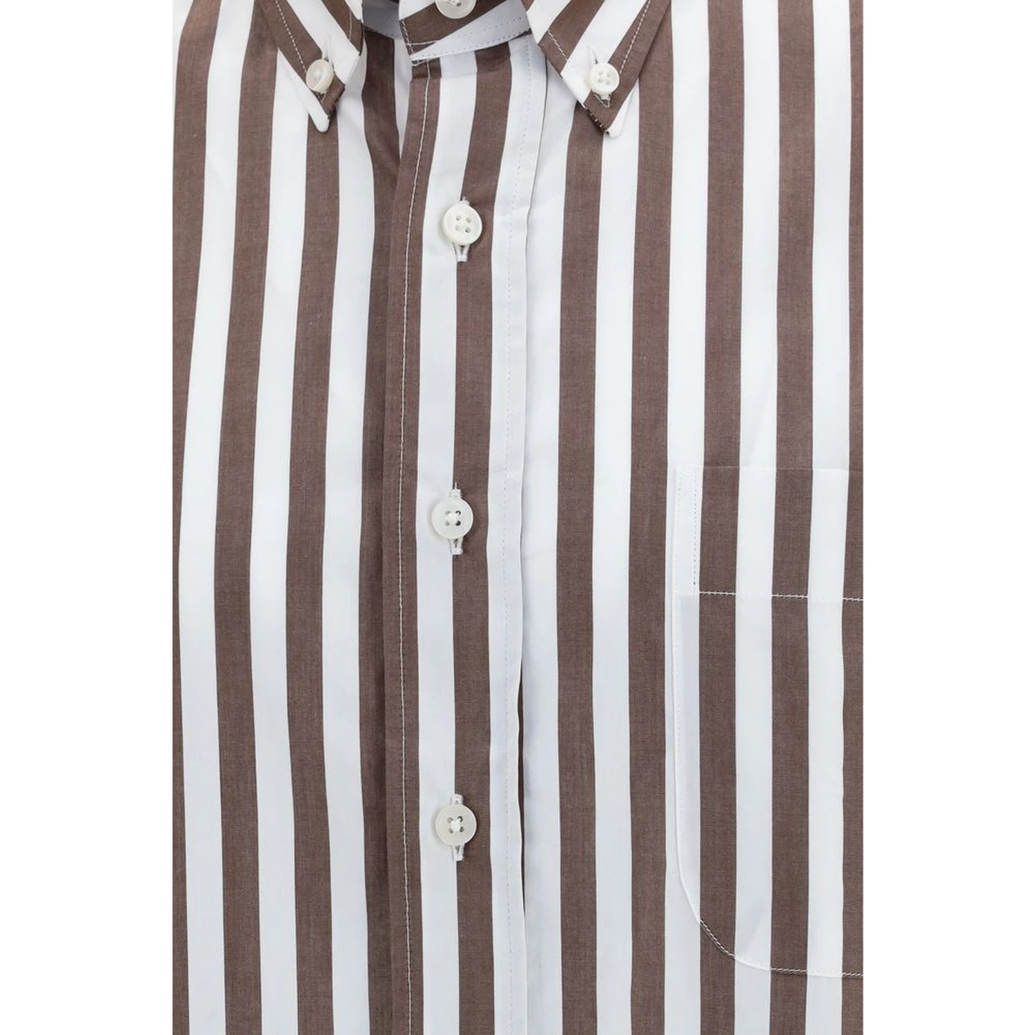 Brown Cotton Pattern Shirt