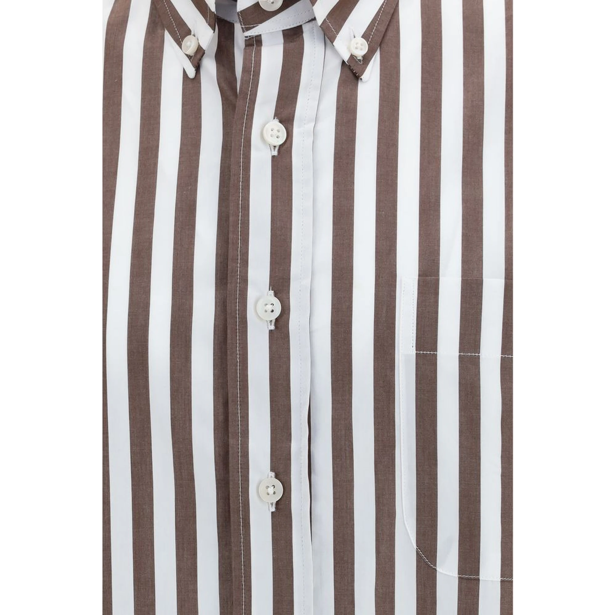 Brown Cotton Pattern Shirt