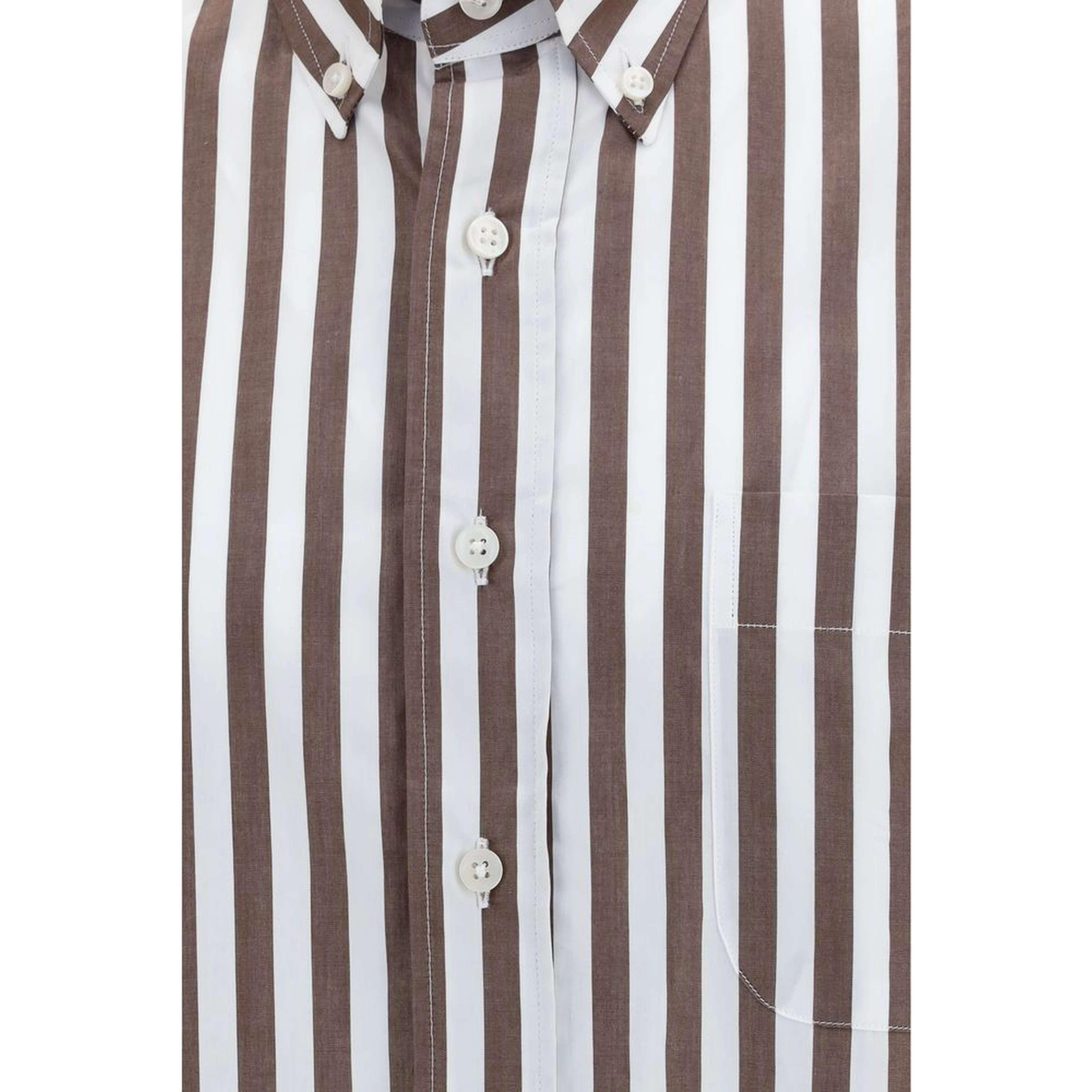 Brown Cotton Pattern Shirt
