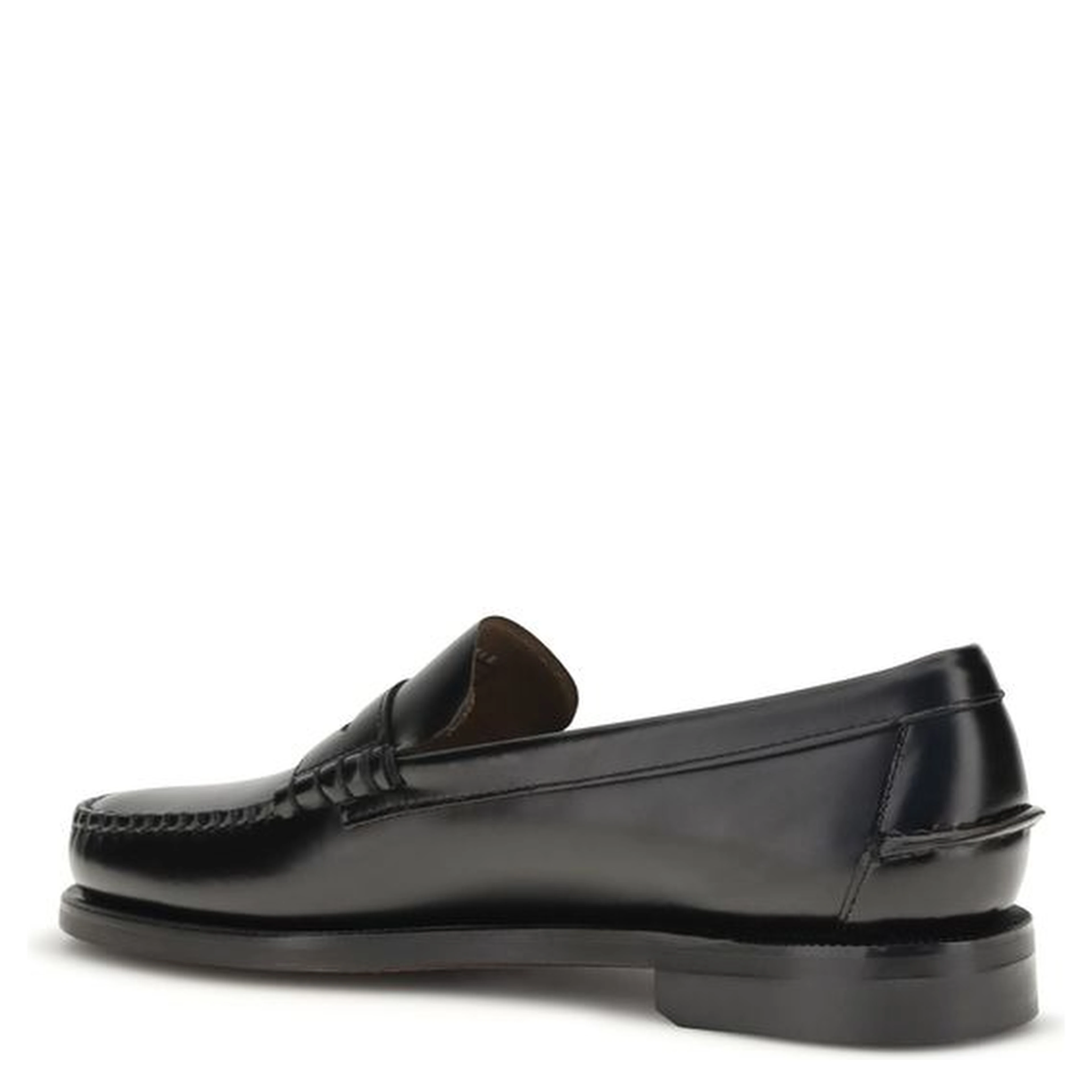 Black Calf Leather Bos Taurus Slip-On Loafers