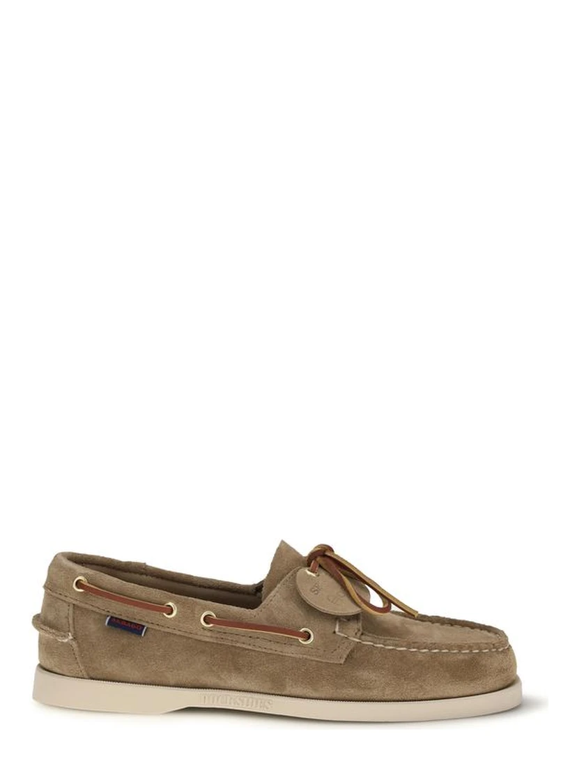 Beige Calf Leather Bos Taurus Slip-On Loafers